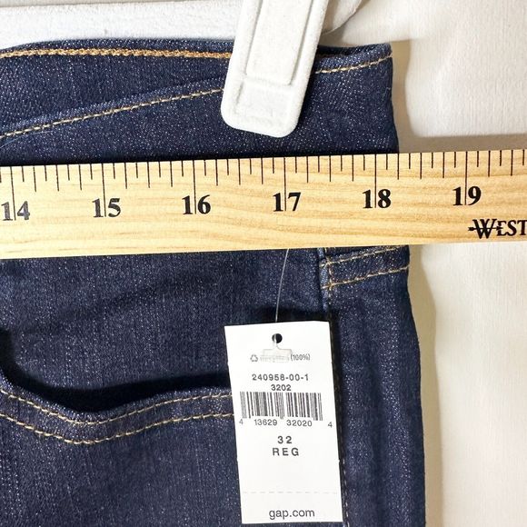 GAP 1969 Jean Women 32 S Dark Wash Stretch Mid Rise True Skinny NWT - Picture 6 of 9